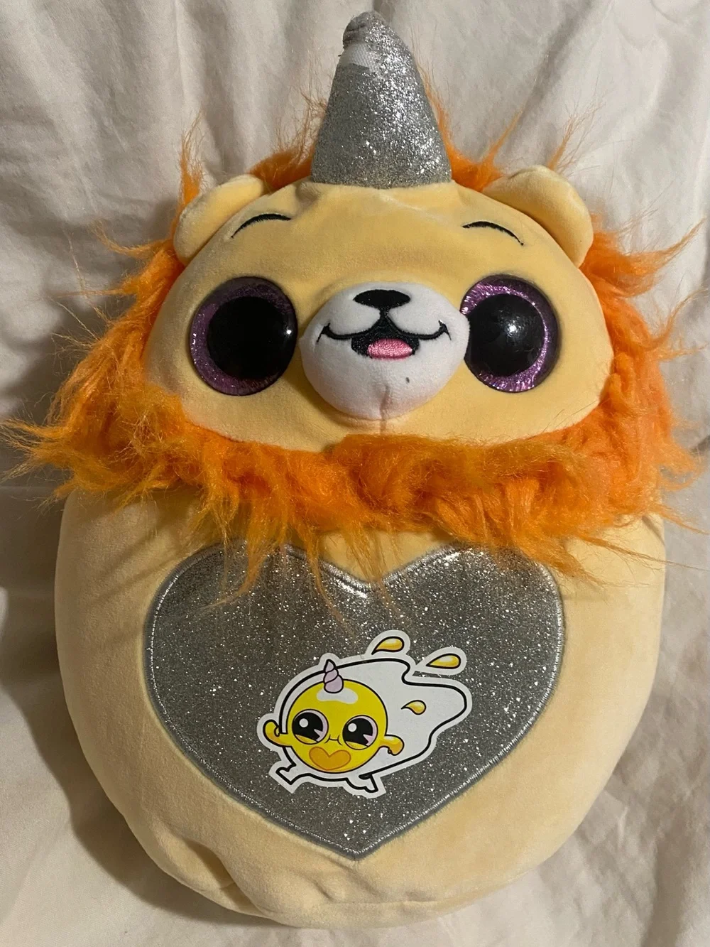 Zuru Rainbocorns Eggzania Plush Yellow Unicorn-Lion Stuffed Toy